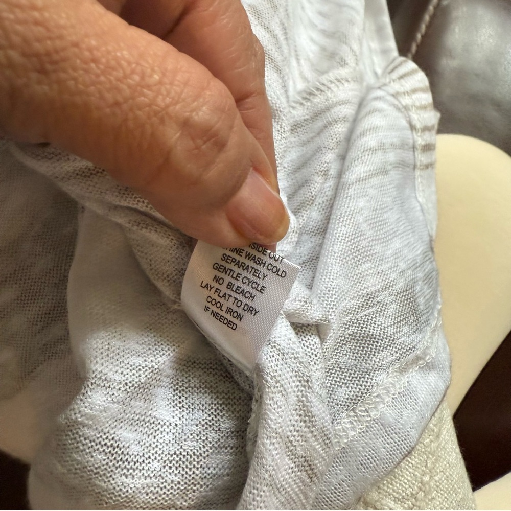 For Cynthia Gray/Tan & White Striped Tank Tops, Medium, New, Set of 2 - Picture 16 of 16